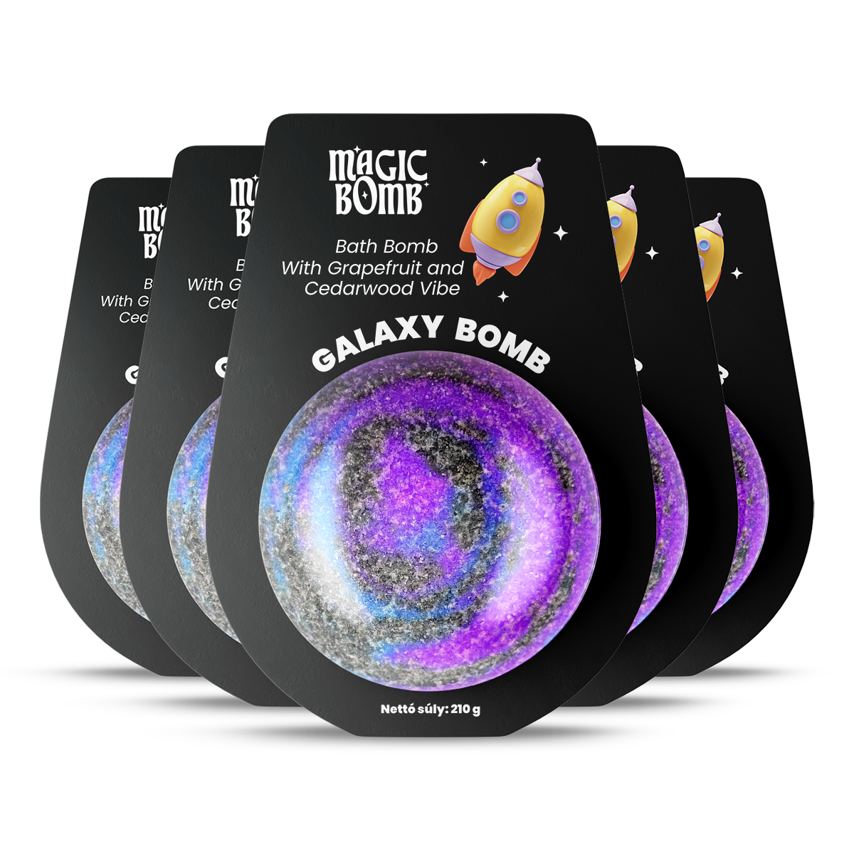 Magic Bomb Galaxy Bomb Pack - 5 darab fürdőbomba