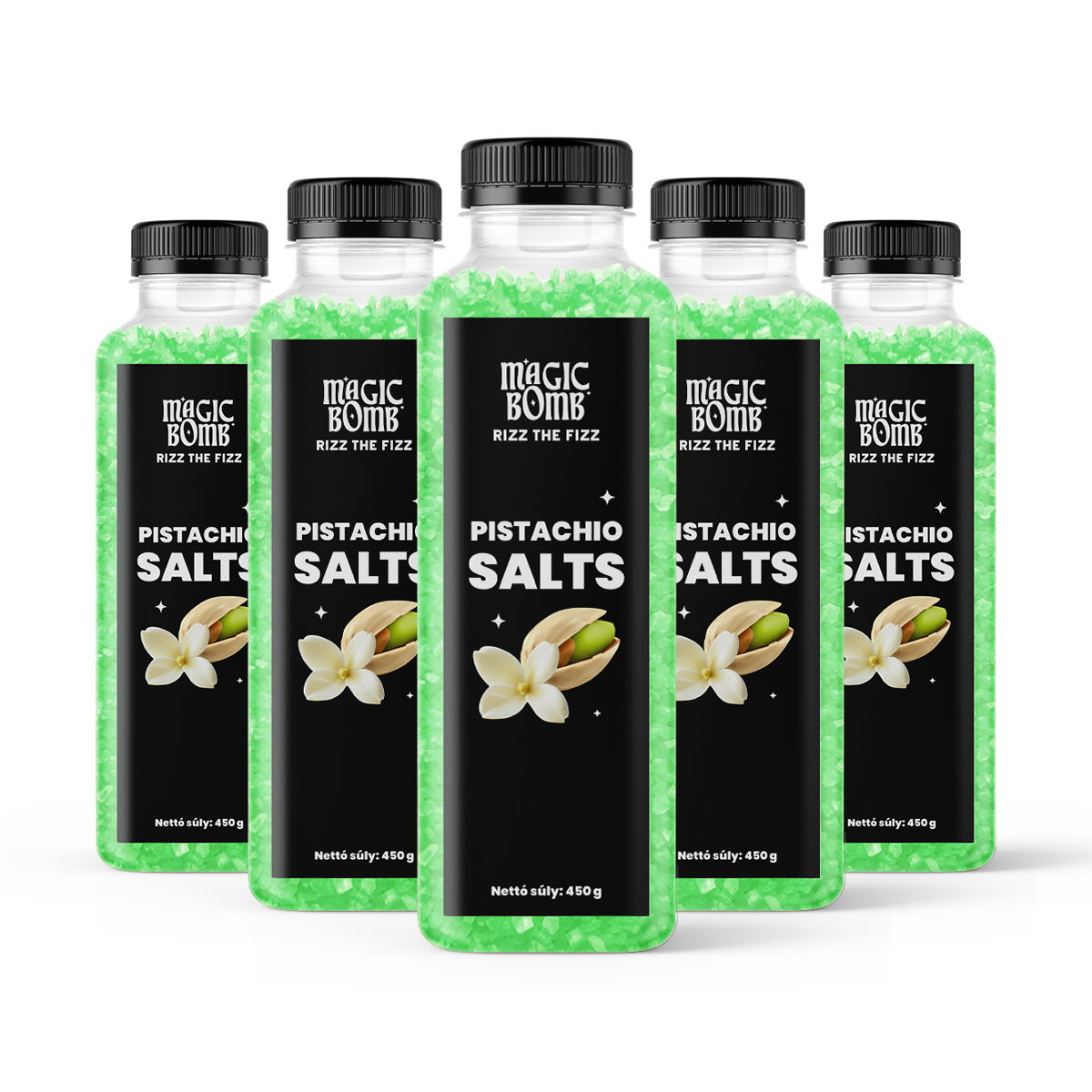 Magic Bomb Pistachio-Vanilla Salts Pack - 5 darab fürdősó